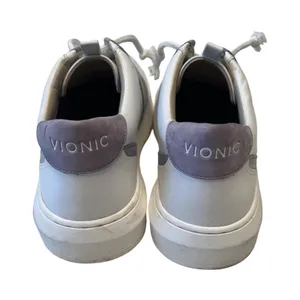 Vionic Simasa White Leather Nubuck Purple‎ Grey Fashion Sneakers Womens 7 thumbnail 2