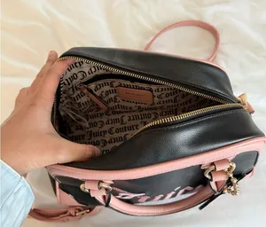 Juicy Couture Embroidered Juicy Black Pink Crossbody Bag thumbnail 7