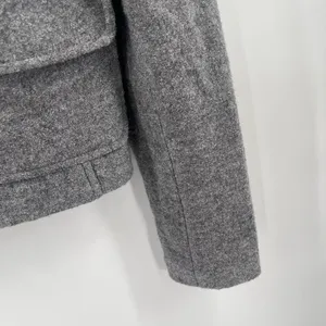 ANN TAYLOR Blazer Size Medium Wool Blend Gray Business Casual Office Work Career thumbnail 10