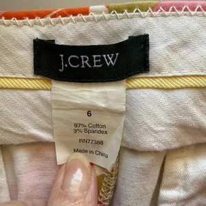 J. Crew multi colored mod splash print stretchy mini skirt with pockets size 6 thumbnail 11