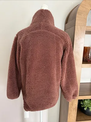 Lululemon Cozy Plush Sherpa Funnel Neck Sweater - Mauve size 2 thumbnail 3