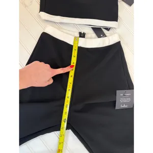 NWT Lulus Set for Perfection Black Color Block Two-Piece Jumpsuit Party Size XS thumbnail 7
