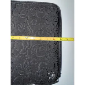 Vera Bradley Bags Quilted Canvas Laptop Bag,‎ Black 17x12" L thumbnail 6
