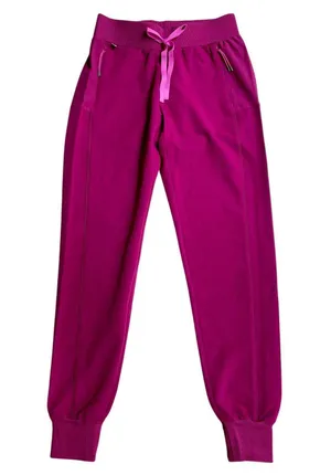 FIGS Boston Slim Jogger Scrub Pants Maroon Purple Size XXS NEW thumbnail 1