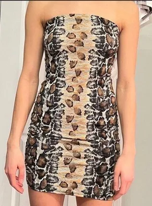 Windsor Snake dress, strapless and sequin thumbnail 1