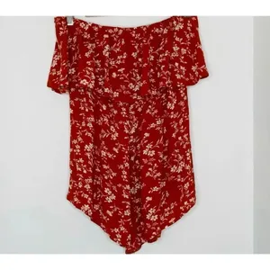 ✨Princess Polly Brown orange floral Romper✨ thumbnail 10