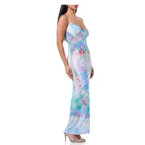 AFRM Alyson Mesh Panel‎ Maxi Dress Size XS NWT thumbnail 3