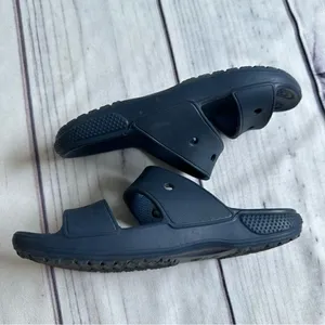 Crocs‎ Classic Unisex Navy Blue Slide Foam Cushion Footbed Women's 6 Men/Youth 4 thumbnail 6