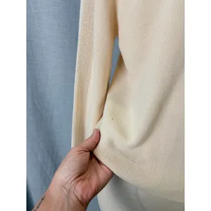 Elie‎ Tahari Merino Wool Cardigan Cream Open Front Hook Closure XL thumbnail 7