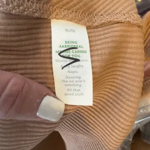 205 | Aerie Ribbed Corset Seam Crop Tank Top Tan Women XL Boho Summer Y2K thumbnail 7