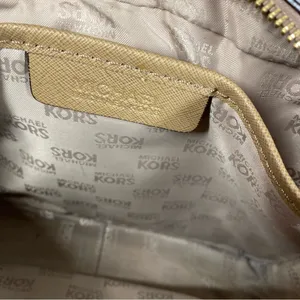 Michael Kors Sandrine Studded Crossbody Purse tan‎ saffiano leather thumbnail 2
