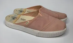 Toms slip on mules size‎ 8 pink white thumbnail 1