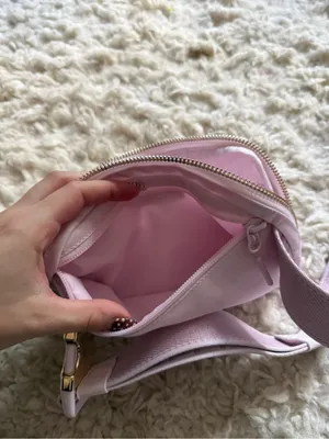 lululemon athletica Light Pink Crossbody Belt Bag with Gold Logo thumbnail 4