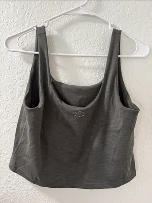 BEYOND YOGA Ribbed Tank Top in Charcoal Size XL thumbnail 3