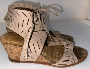 DV Dolce Vita tan lace up‎ wedge sandals size 7.5 thumbnail 1