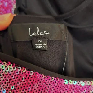 Lulu's Glam Diva Iridescent Hot Pink Sequin Lace-Up Maxi Dress thumbnail 7