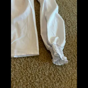Woman office work church white top shirt button up small thumbnail 2