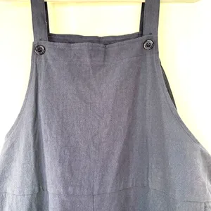 Ame Belle Clothing Women's Navy Blue Linen Blend Overall Jumper NWT Size Large thumbnail 5