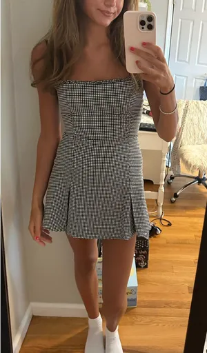 ZARA Box Pleat Mini Dress thumbnail 4