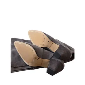 Vince Camuto Grey Suede Over The Knee Boots Pointed Toe Cone Heel 5 Wide Calf thumbnail 8