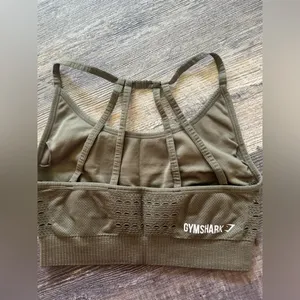 Gym Shark Flex Sports Bra Olive Green‎ Small thumbnail 3