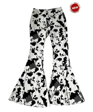 Altar'd State Cow Print Flare Pants High Rise Bell Bottoms NWT Size M | 0294 thumbnail 1