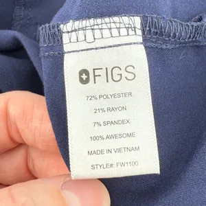 Figs Casma Three-Pocket Scrub Top Navy Blue Women M FW1100 V-Neck Short Sleeve‎ thumbnail 5