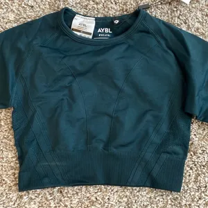 AYBL Balance V2 Seamless Long Sleeve Crop Top - Forest Green in XS thumbnail 2