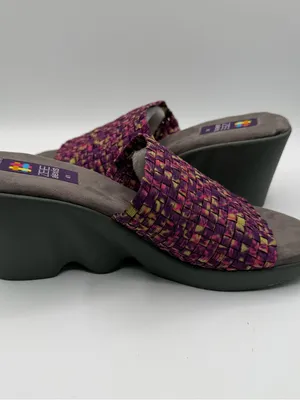 Zee Alexis Woven Platform Wedge Slide Sandals Womens EU 41 US 10 Multicolor thumbnail 5