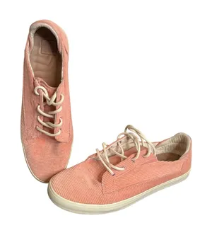 Reef‎ Pastel Pink Corduroy Lace Up Sneakers Size 8 Beachy BOHO Retro Skater thumbnail 1