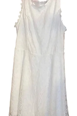 White Lace Sleeveless Dress size small thumbnail 1