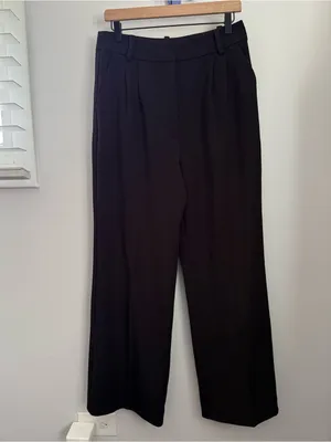 Favorite Daughter 10 The‎ Petite Favorite Pants Black Business Career Wide Leg thumbnail 2