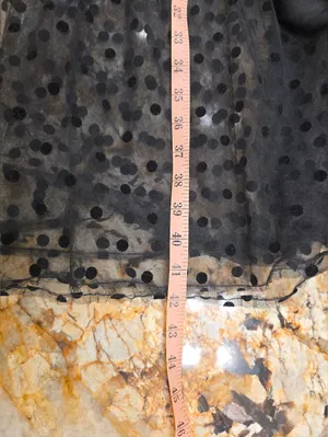 Zara tulle sheer polka dot Black dress XS thumbnail 8