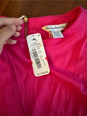 pink dress with back zipper thumbnail 2