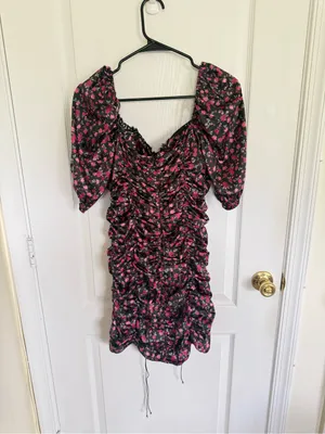 For Love & Lemons NEW Melrose Bustier Floral Ruched Mini Dress thumbnail 7