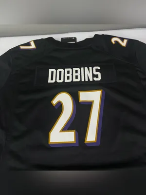 NWT Baltimore Ravens J.K. Dobbins Nike Home Black On Field Jersey Womens Sz 2XL thumbnail 8