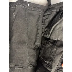 1511 Inc. Women's Distressed Size Medium Black Denim Trucker Pockets‎ thumbnail 5