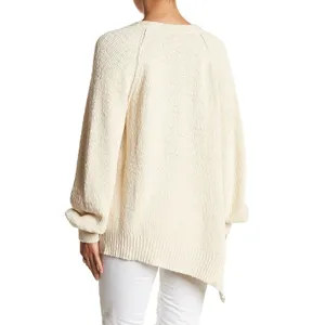 Free People Cream V-Neck Sweater thumbnail 2