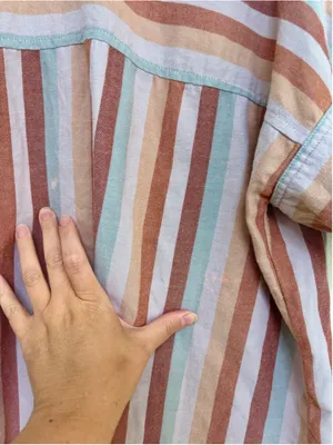 Women's Madewell Boxy Button Down Shirt Size S Multi-color Striped Cotton thumbnail 6