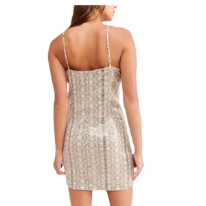 Free People NWT Endless Rose Mini Dress XS Sequined Animal Print Party Occasion thumbnail 2