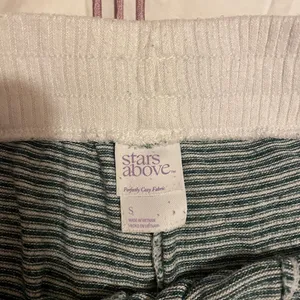 Stars Above Green and White Striped Pajama Shorts thumbnail 2