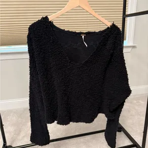 Free People Women's Black V-Neck Sweater thumbnail 3