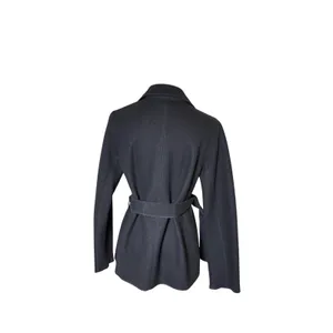 Minimalist Belted Wrap Wool Jacket Notched Lapel Tie Waist Banana Republic thumbnail 9