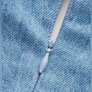 COMMENSE Halter Neck Buckle Detail Denim Dress COLOR - Blue, NWT Large thumbnail 3