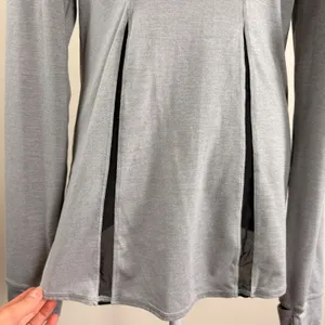 Gymshark Womens Grey Marl‎ Full Zip Training Hoodie Thumbholes GLTT4463 Large thumbnail 10
