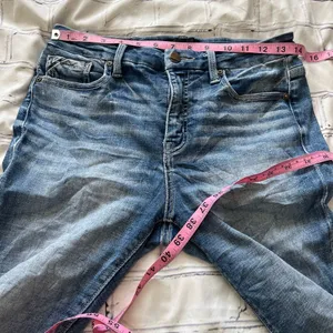 Y2K Buckle Black Ankle Skinny Jeans Women’s 27x27 Fit No. 83 Medium Wash Denim thumbnail 11