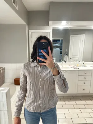 Old Navy the slim shirt neutral stripes thumbnail 2
