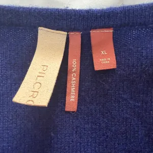 Pilcro Anthropologie Royal Blue 100% Cashmere V-Neck Sweater XL thumbnail 7
