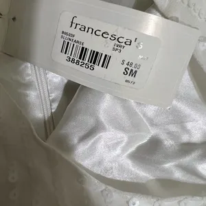 NWT Francesca’s white dress small‎ White thumbnail 4