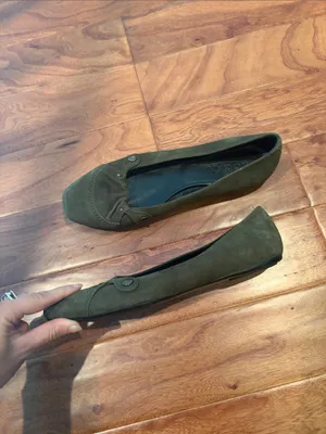 Hogan Olive Green Suede Ballet Flats🫒 thumbnail 4